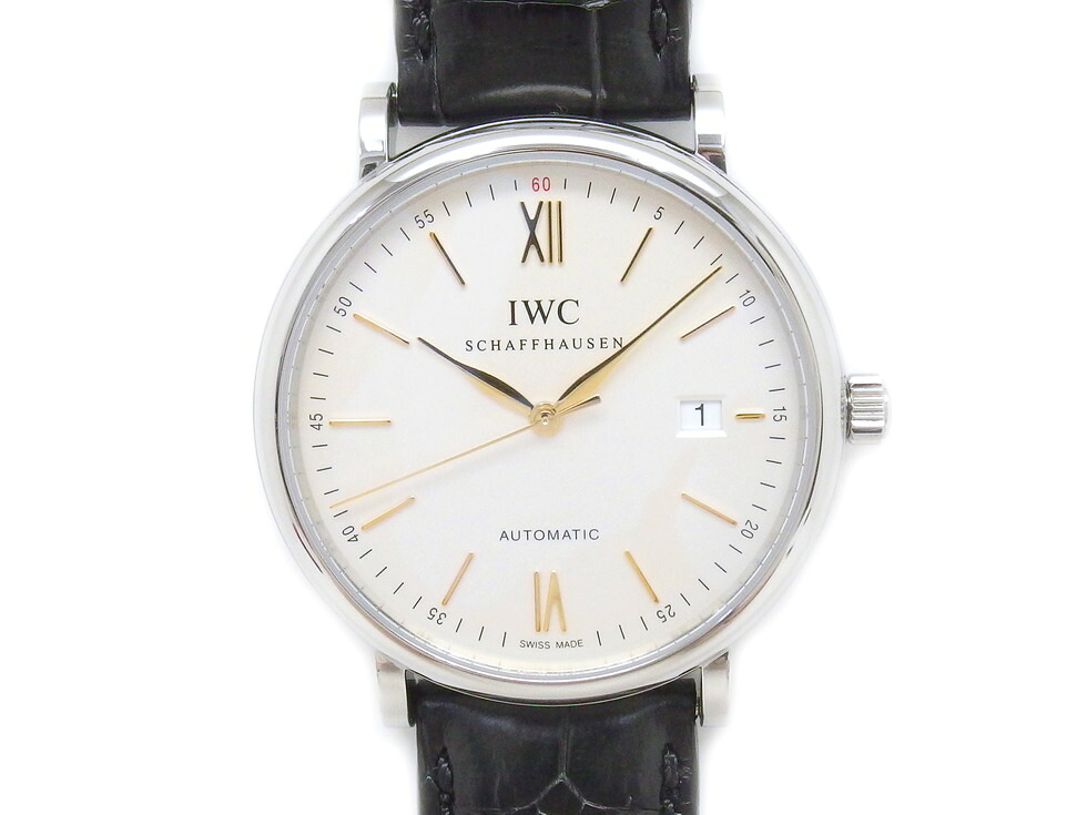IWC IW356517 ポートフィノ・オートマティック SS アリゲーターストラップ クオーツ メンズ 時計 【新宿店】【中古】【新着】