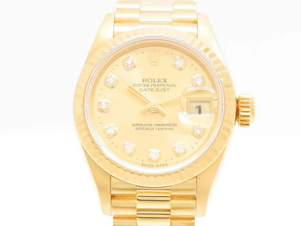 楽天市場】ROLEX ロレックス デイトジャスト 10Pダイヤ レディース