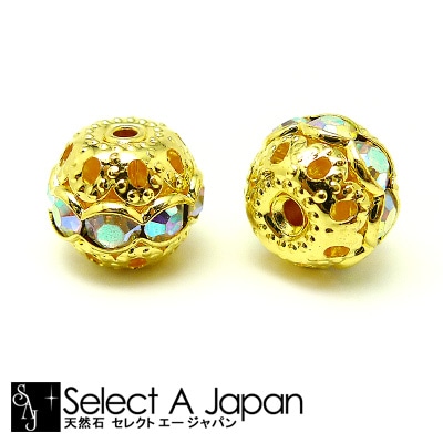 楽天市場】ラインストーンボール ロンデル パーツ【丸型10mm：10個入