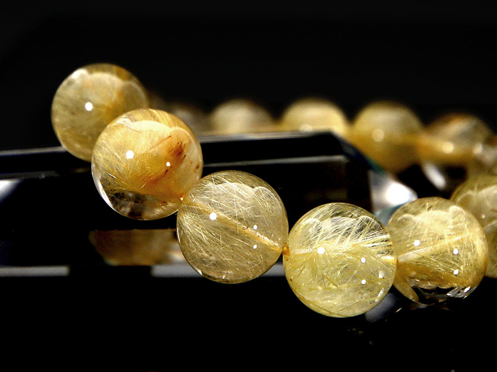 パワースト 1点もの 現品 ラビットヘアー ゴールドルチルクォーツ ルチルクォーツ ブレスレット 7mm パワーストーン ブレスレット メンズ レディース 天然石 数珠 アクセサリー メンズブレスレット おしゃれ