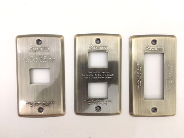 楽天市場 スイッチカバープレート アンティーク色 レトロタイプ1口穴or２口穴or3口穴スイッチ穴コンセントカバー ブロンズ Selectstore