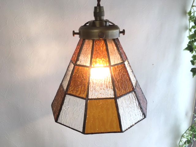 Tool For Cute Nostalgic Antique Like Stained Glass Pendant Lamp Ichimatsu Doll Umber 180 Light Brass Color E17 Block Check Modern French Country