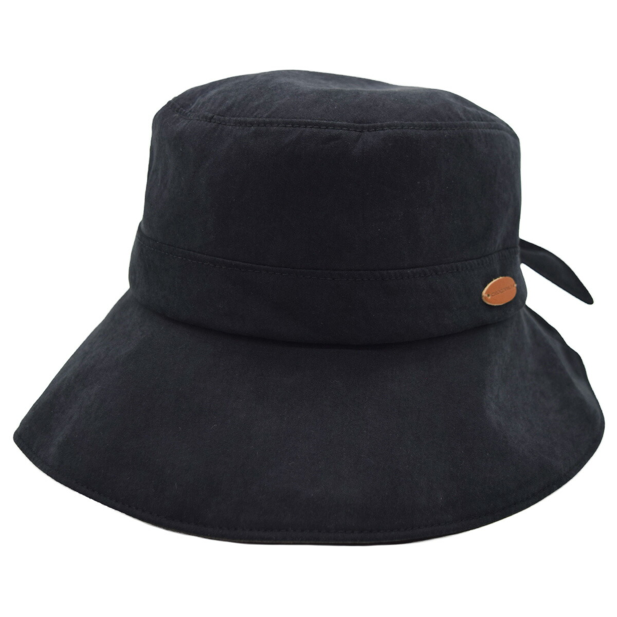レディース ハット CROCODILE クロコダイル UV リボン 洗える ブラック 黒 婦人 帽子 秋冬 XC140【対応 送料無料】