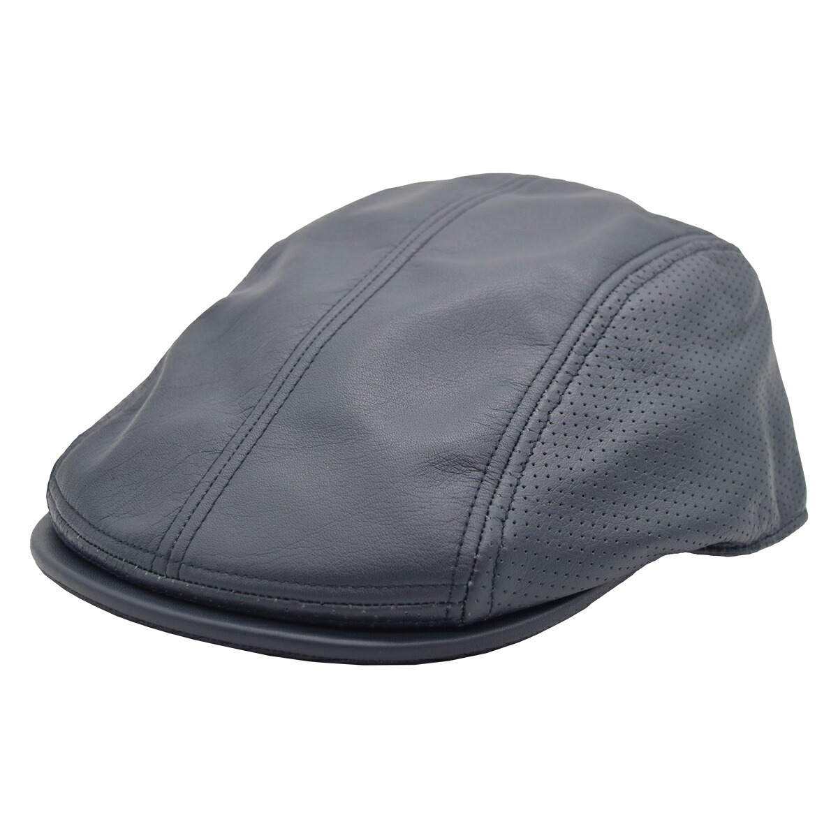 ハンチング帽子 メンズ 春夏秋冬 国産 日本製 STETSON ステットソン カウレザー 牛革 ネイビー紺 紳士 帽子 SE764【対応 送料無料】