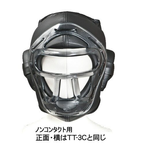ISAMI イサミ TT-300 レギュラーヘッドガード （尖端押しかぶせる付） 黒 S大きさ