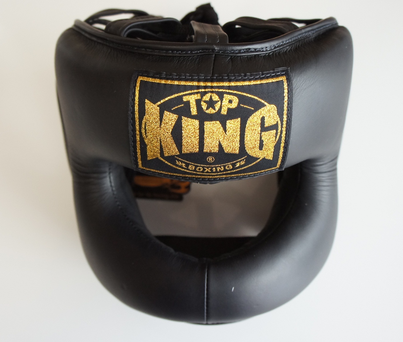 【在庫処分・超割】 トップキング TOP KING キックボクシング フルフェイス ヘッドギア 黒 Lサイズ シープウィング