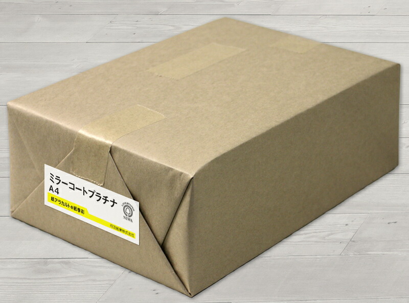 片面キャストコート(裏：コート紙) ミラーコート・プラチナ＜180kg＞ A4　1125枚 【当日発送可】【サイズ変更可】