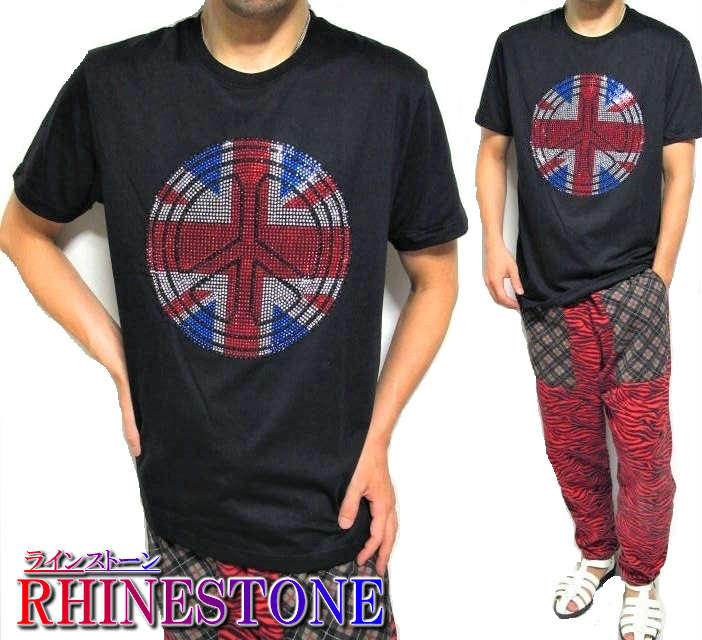 Tシャツ メンズ おしゃれ かっこいい イギリス国旗 カットソー シン トップス プリント柄 ユニオンジャック ラウンドネック 半袖 男性用 英字ロゴ お試し価格 男性用