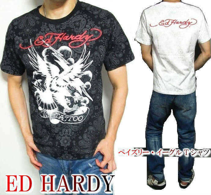 Ed Hardy エドハーディー Japan Wolf 半袖 Tシャツ Ed Hardy エドハーディー ed hardy Tシャツ かわいい 狼/ウルフ