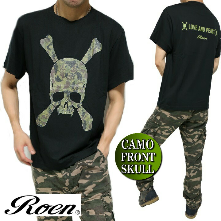 楽天市場】ROEN ロエン シャツ スカルtシャツ メンズ Tシャツ