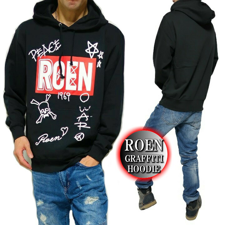 海外輸入 Roen ロエン メンズ パーカー フーディー プルオーバー 芸能人 ブランド アパレル Graffiti グラフィティ ドクロ スカル ブラック 通販 S Xl Roa 513 父の日 人気ショップが最安値挑戦 Habs Edu Kw