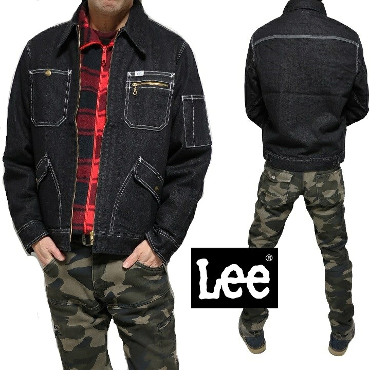 Lee リー Gジャン/デニム ジャケット 作業着 作業服 おしゃれ ストレッチ メンズ メンズファッション ライトアウター ジップアップ ジャケット LWB06001 ブラック｜シンキロウ～ジャケット