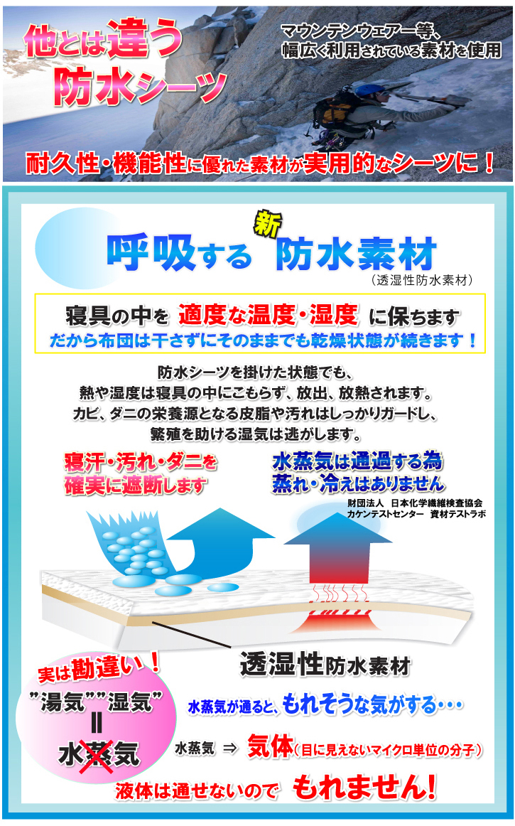 2022新発 蒸れを逃がす 全面防水 マットレスカバー ファスナータイプ セミダブル 120x200x25cmマモルくん 寝汗 おねしょ