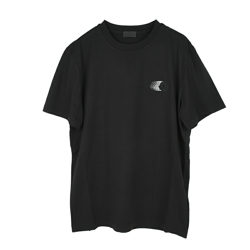 即発 MONCLER Tシャツ 8C00024 999ブラック MONCLER Matt Black モンクレール マットブラック Tシャツ