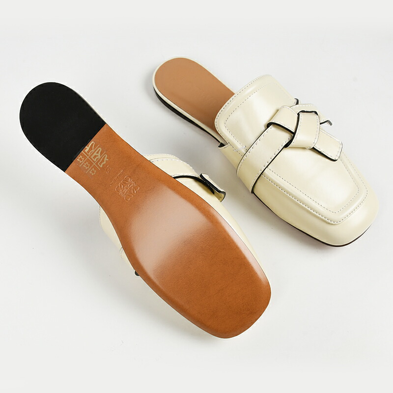 LOEWE ロエベ GATE ミュール フラットサンダル イタリア正規品 L814379X16 1930 新品 ミルク