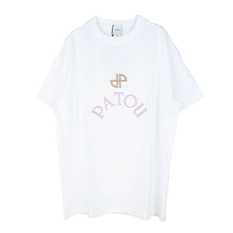 PATOU パトゥ ロゴ ホワイト半袖Tシャツ JE2059990 001W ルーズフィット イタリア正規品 新品