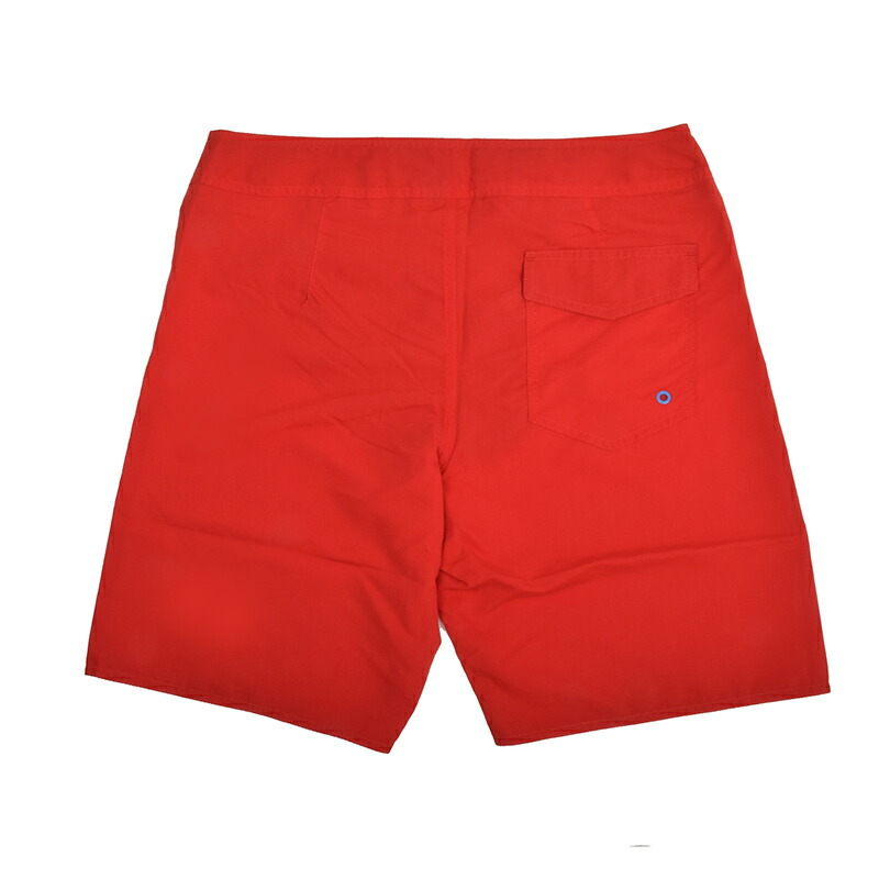 red swimming shorts