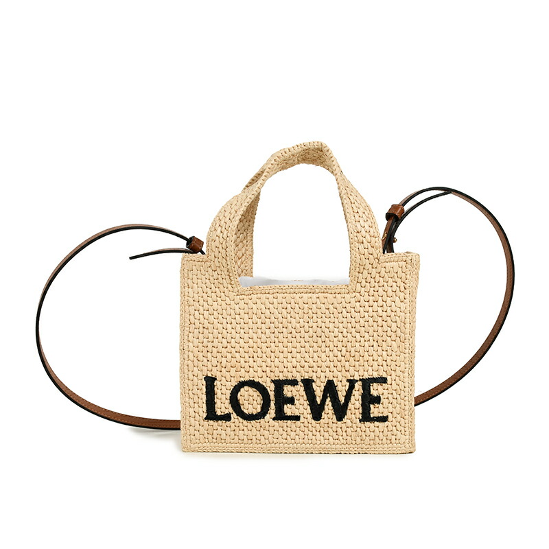 LOEWE ロエベフォント トート ミニ 鞄  A685V46X01 2123 イタリア共和国置き目品 新品  かご御徒面子 ラフィア  差し上げ物 差し上げ物