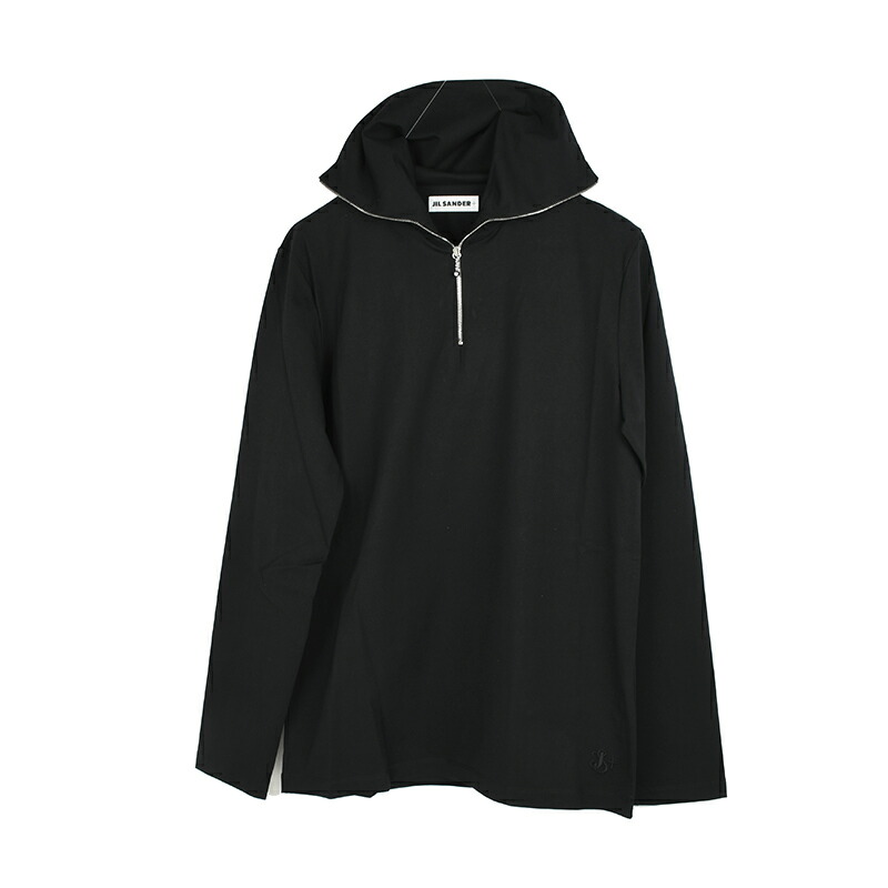 【関税込み】Jil Sander ブラック ジャージ 長袖Tシャツ Jil Sanderのブラック ジャージ 長袖Tシャツがセール中