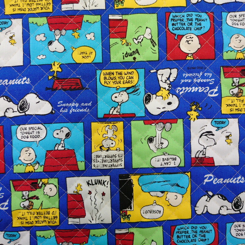 楽天市場 キャラクター キルト 生地 50ｃｍ単位 Peanuts スヌーピー Snカラーコミックbq 774400 ウッドストック チャーリーブラウン 布 キルティング キルト布 入園入学 手芸のハグルマ