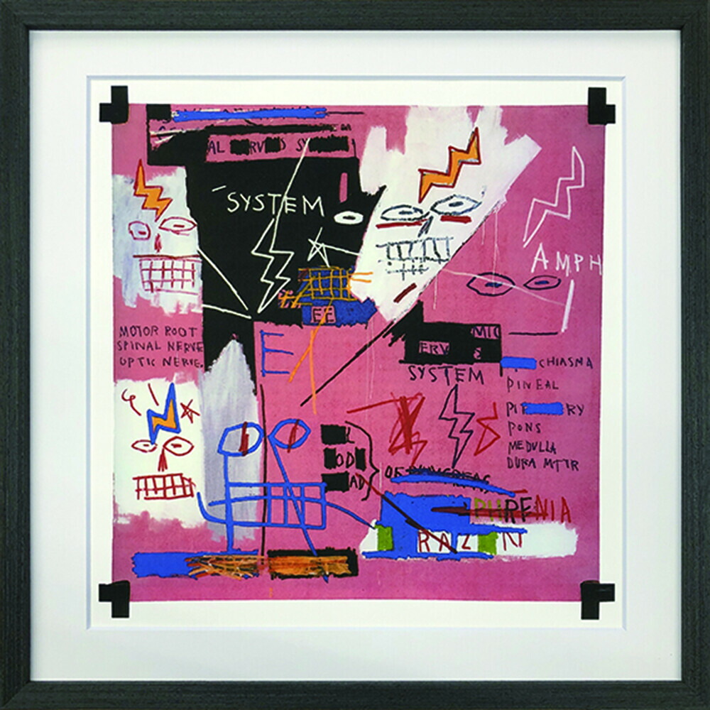 作物一こま バスキア Jean-Michel Basquiat Six Fifty 1982 ジャン＝ミシェル・バスキア バスキア 作物一こま サクラ色 バスキア 張り出し Basquiat Art Print System バスキア ウォール作物 一般化画