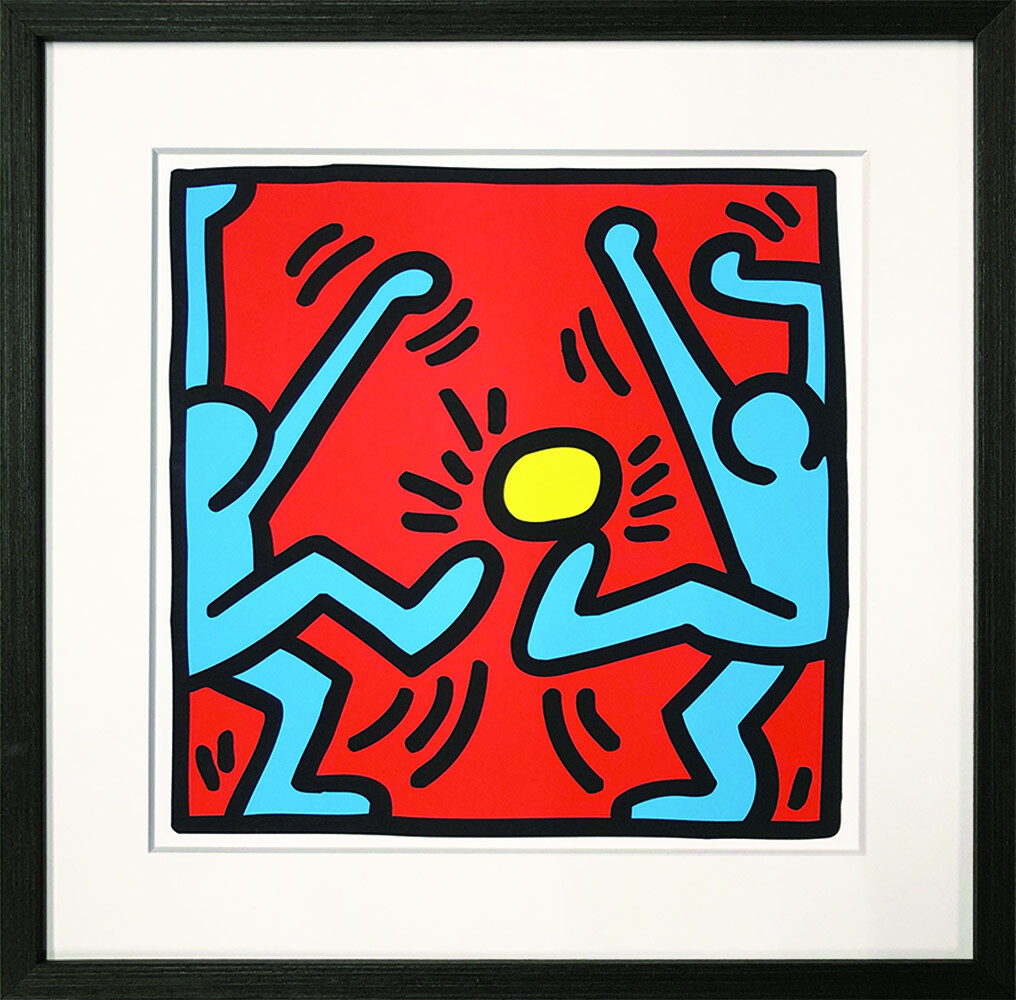 作物一こま キース・ヘリング Keith Haring Untitled soccer キース・ヘリング 1980年月日 ニューヨーク州 作物 ポップアート キース・ヘリング 蹴球 青 赤 キース・ヘリング 1988 蹴球 キース・ヘリング 作物一こま 補欠選手通い路・図面