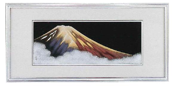 長手 漆芸額 アルミ 富士山 立山作 越前漆器｜木製漆器専門　漆木屋
