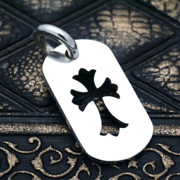 シルバー925 ペンダントトップ クロスモチーフ ドッグタグ風 楽天市場】レイズドセメタリークロスドッグタグ シルバー925