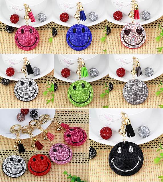 楽天市場】キラキラ スマイル にこちゃん キーホルダー ストラップ