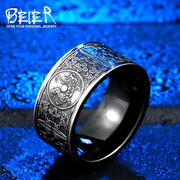 楽天市場】リング 龍 ドラゴン 指輪 メンズ シルバーリング かっこいい