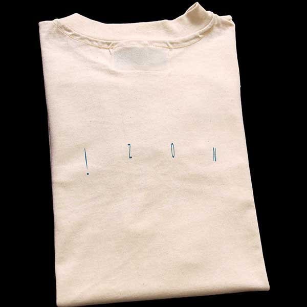 デッドストック★90s USA製 O! ZONE バックプリント コットン 長袖Tシャツ 生成り XL【中古】