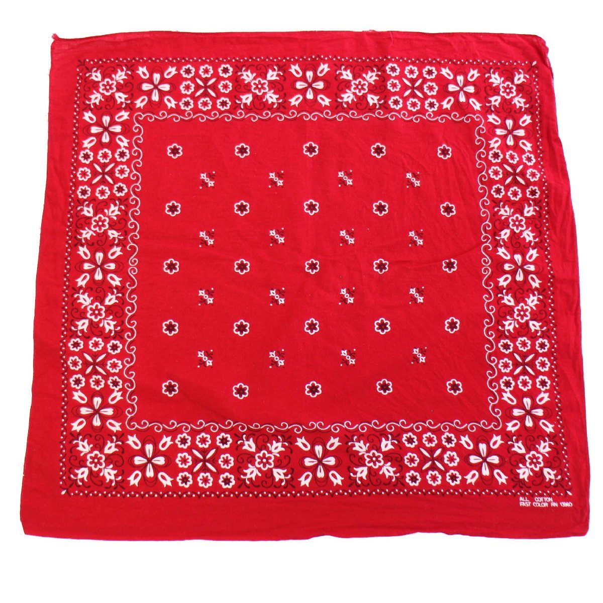 楽天市場】60s WASHFAST COLORS RN32557 フラワー柄 コットン バンダナ