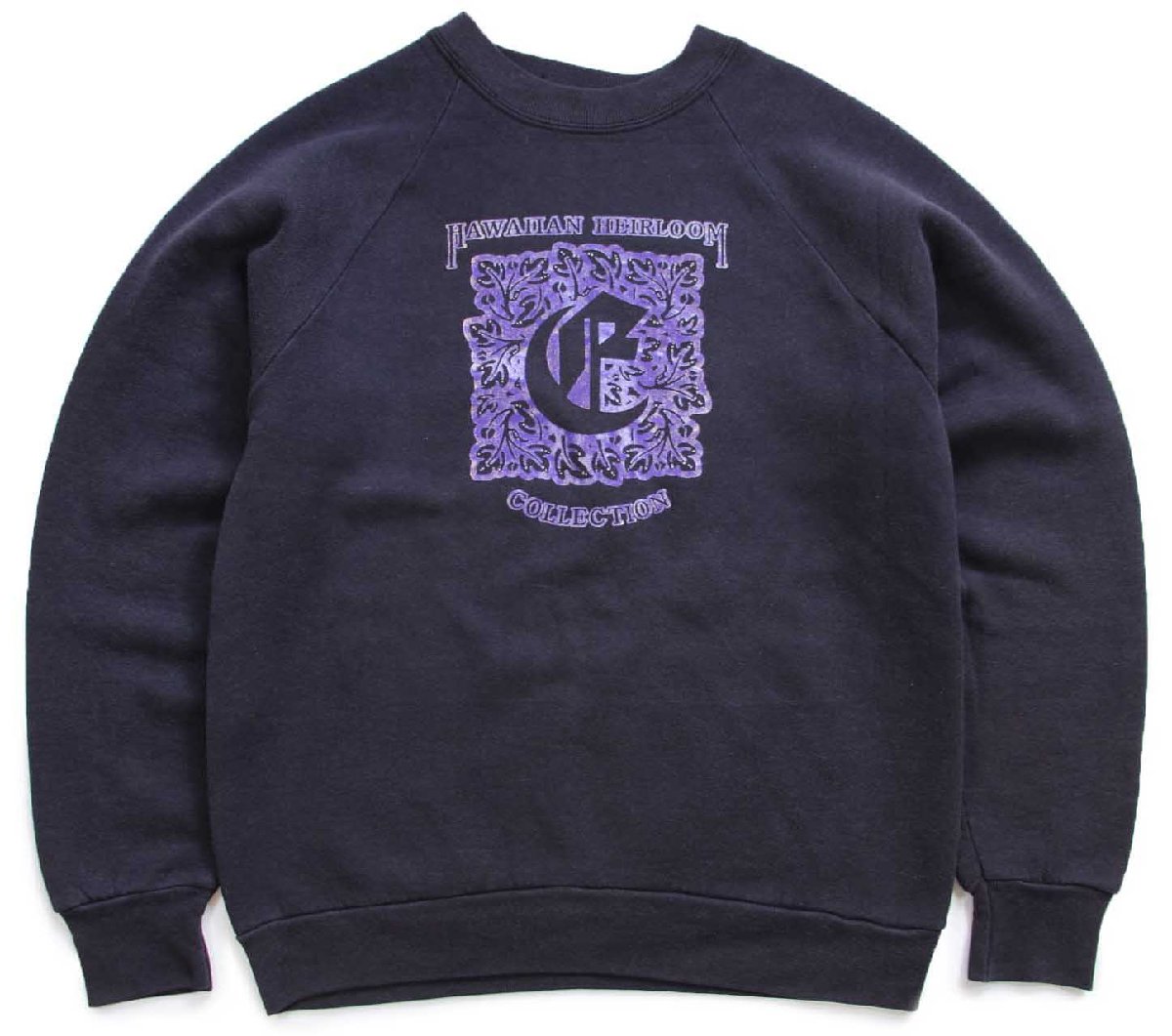 \u003cBR\u003e80s USA製 HAWAIIAN HEIRLOOM COLLECTION 流汗 黒 フェイド M【中古】