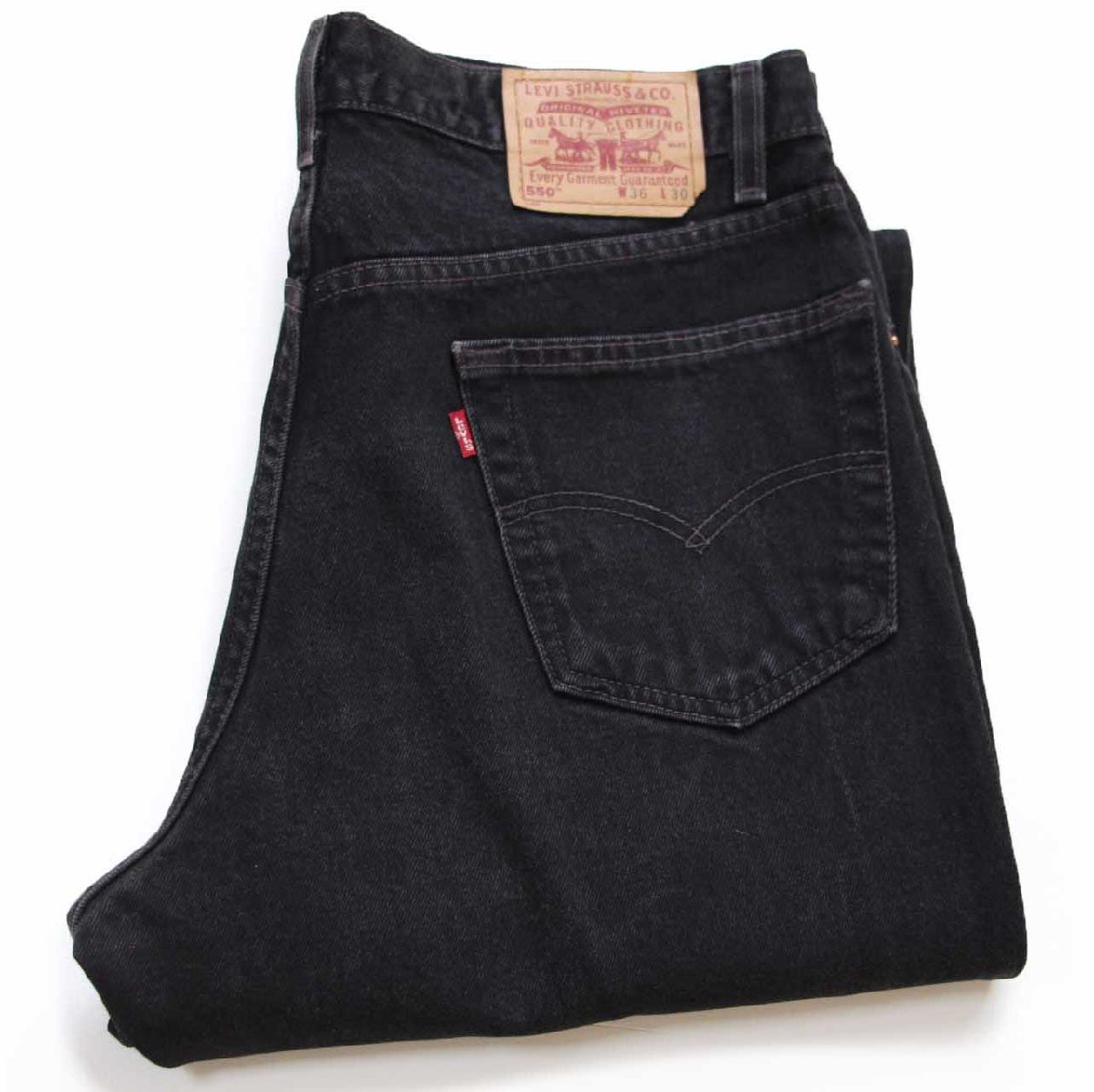 90s メキシコ製 Levi'sリーバイス 550 ブラック デニムパンツ W36 L30【中古】
