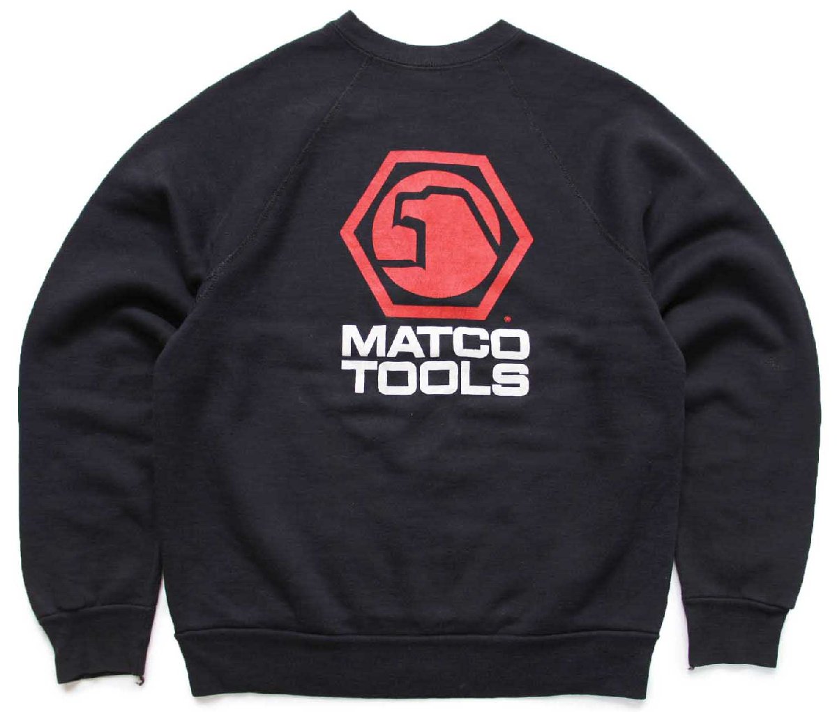 80s USA製 DISCUS MATCO TOOLS ロゴ スウェット 黒 L【中古】