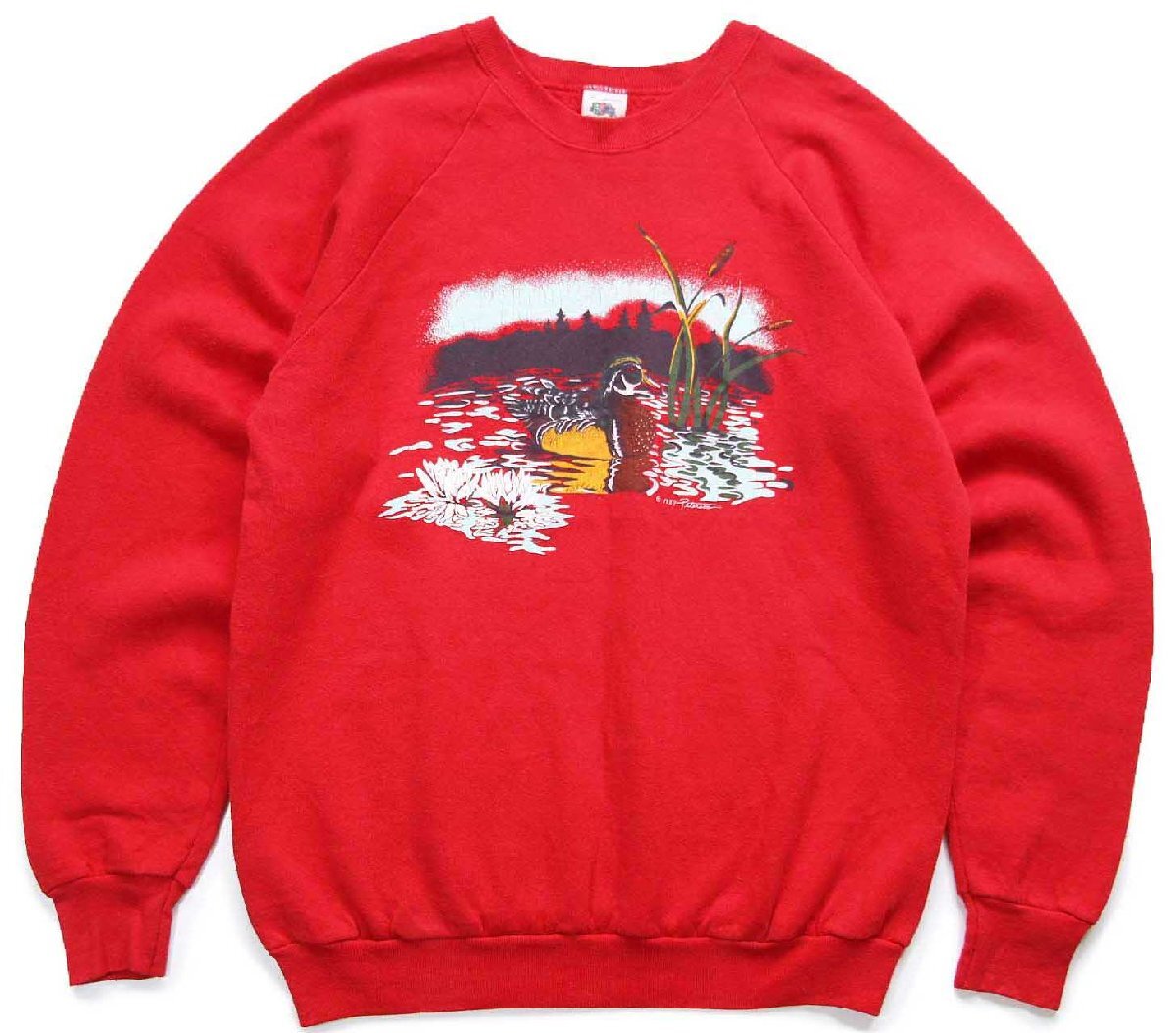 \u003cBR\u003e80s USA製 家鴨 工芸 流汗 赤 XL【中古】