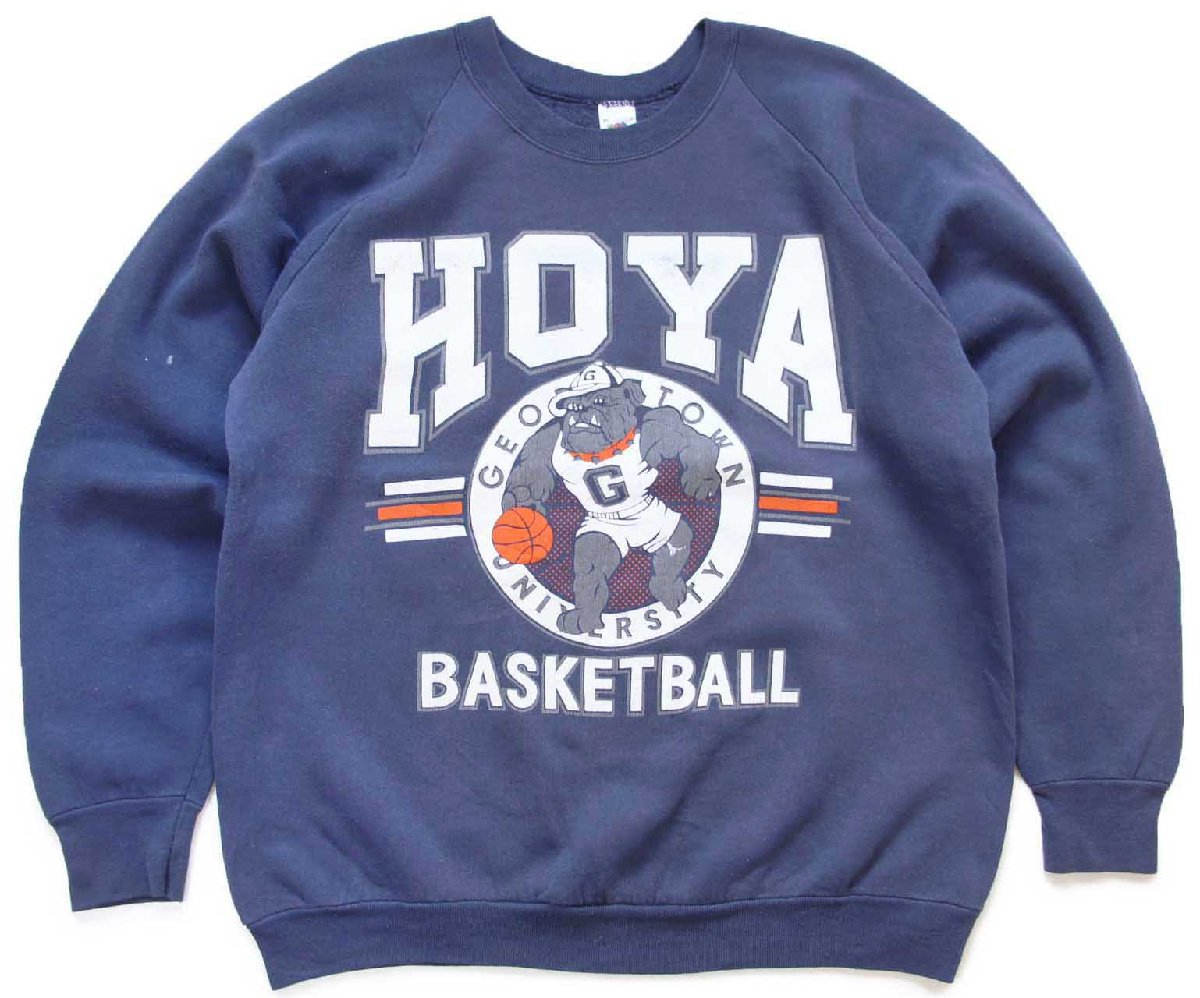\u003cBR\u003e90s USA製 HOYA BASKETBALL ブルドッグ マスコット ひび割れる刷り上げる 流汗 薄紺 XL【中古】