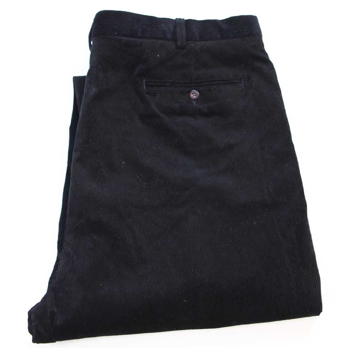 \u003cBR\u003eデッド店卸し資産★00s ポロ ラルフローレン BIG ANDREW PANT ツータック 伸ばすこと 綿織物 太畝 コール天ズボン下 黒 44B-34★特大 【中古】
