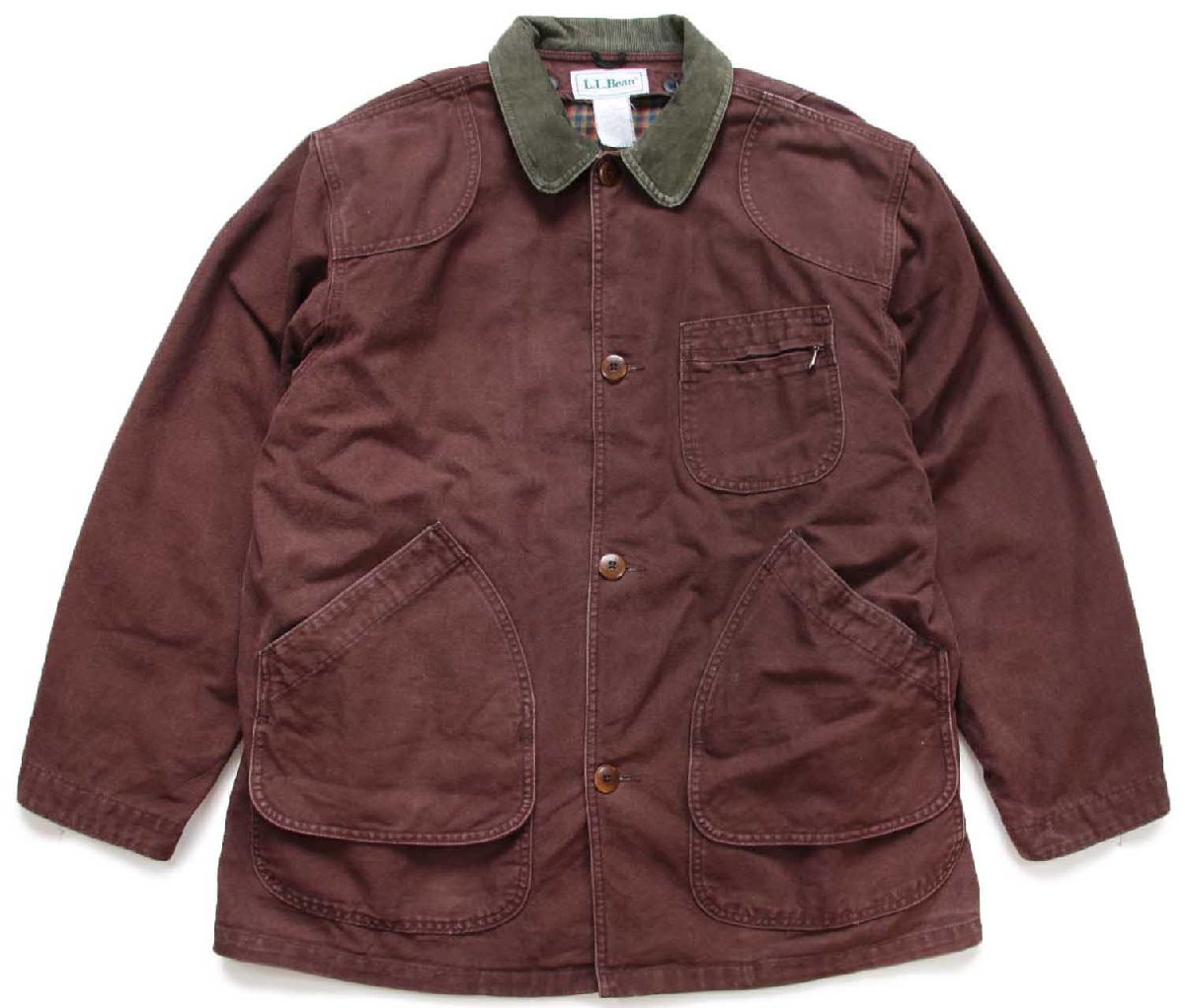 90s L.L.Bean PRIMALOFTプリマロフト ライナー付き ダック地 フィールドコート 焦げ茶 L★ジャケット 【中古】|Used Clothing Sixpacjoe