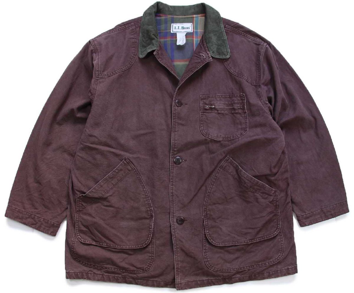 \u003cBR\u003e90s L.L.Bean 読み合わせる ラインドライブ 家鴨地 活動の領域厚地の外套 焦げ茶★上衣 【中古】