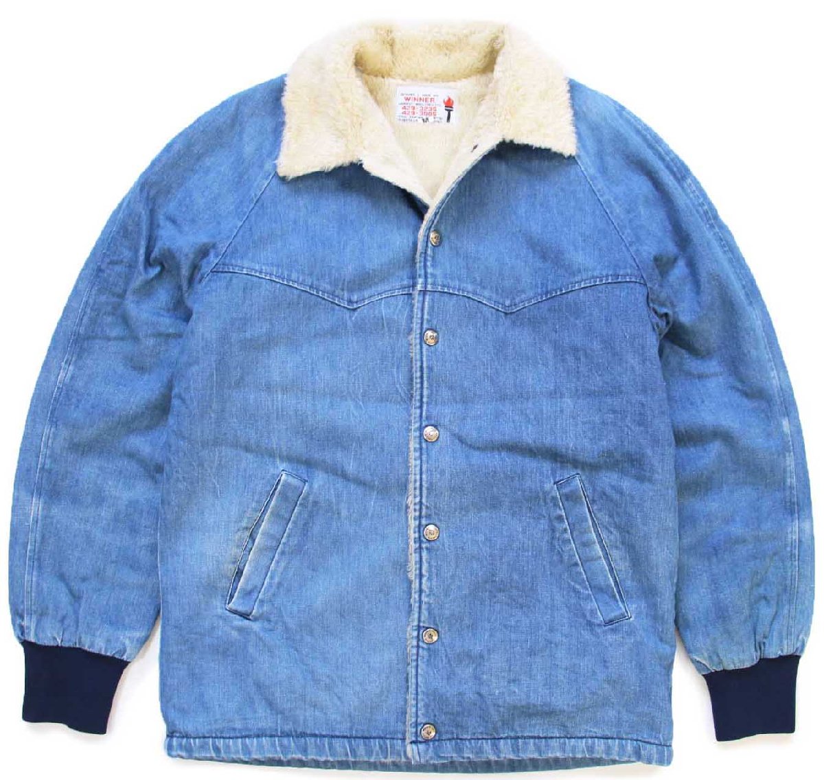 80s カナダ製 WINNER ボアライナー デニム ランチコート M【中古】｜Used Clothing Sixpacjoe