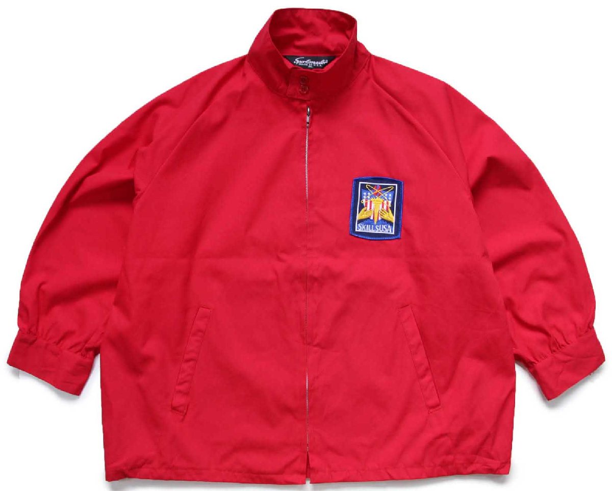\u003cBR\u003e90s USA製 Sportsmaster SKILLS USA 継ぎ切れ付き添い人 上衣 赤 カスタム XL【中古】