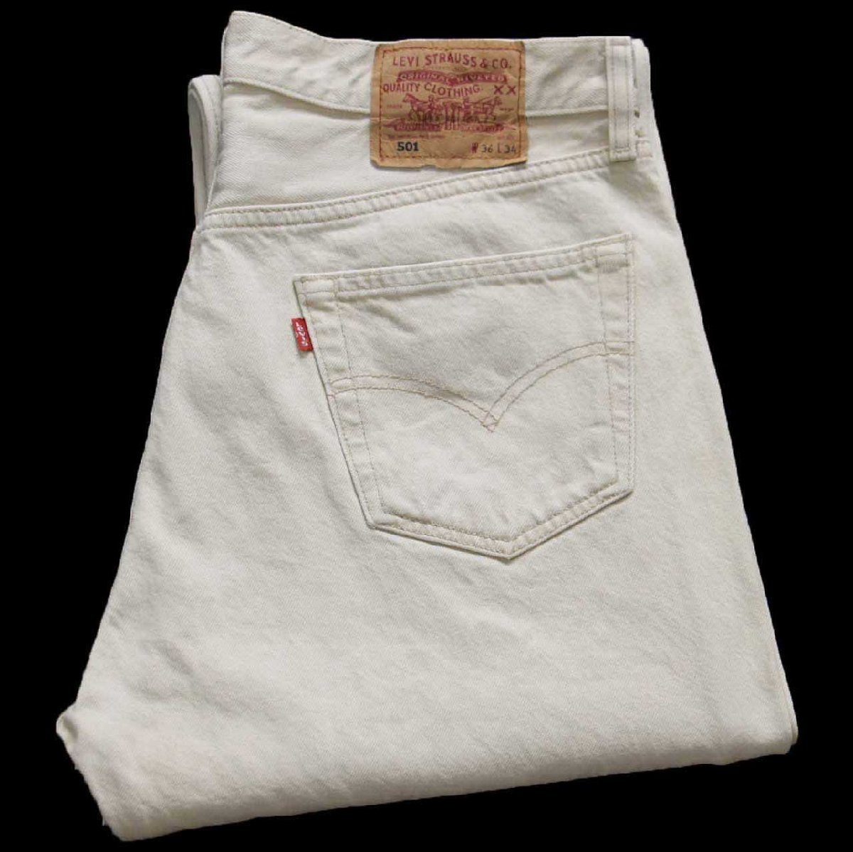 \u003cBR\u003e00s ポールスカ製 Levi\u0027sリーヴァイズジーンズ 501 色つやジーンズズボン下 カーキ W36 L34★ユーロ【中古】