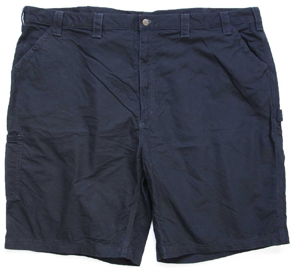 \u003cBR\u003ecarhartt鉄道車両ハート型 CANVAS WORK SHORT 綿織物 帆布 ペインター 遊撃手ズボン下 黒 W50★12 特大 さる股引き【中古】