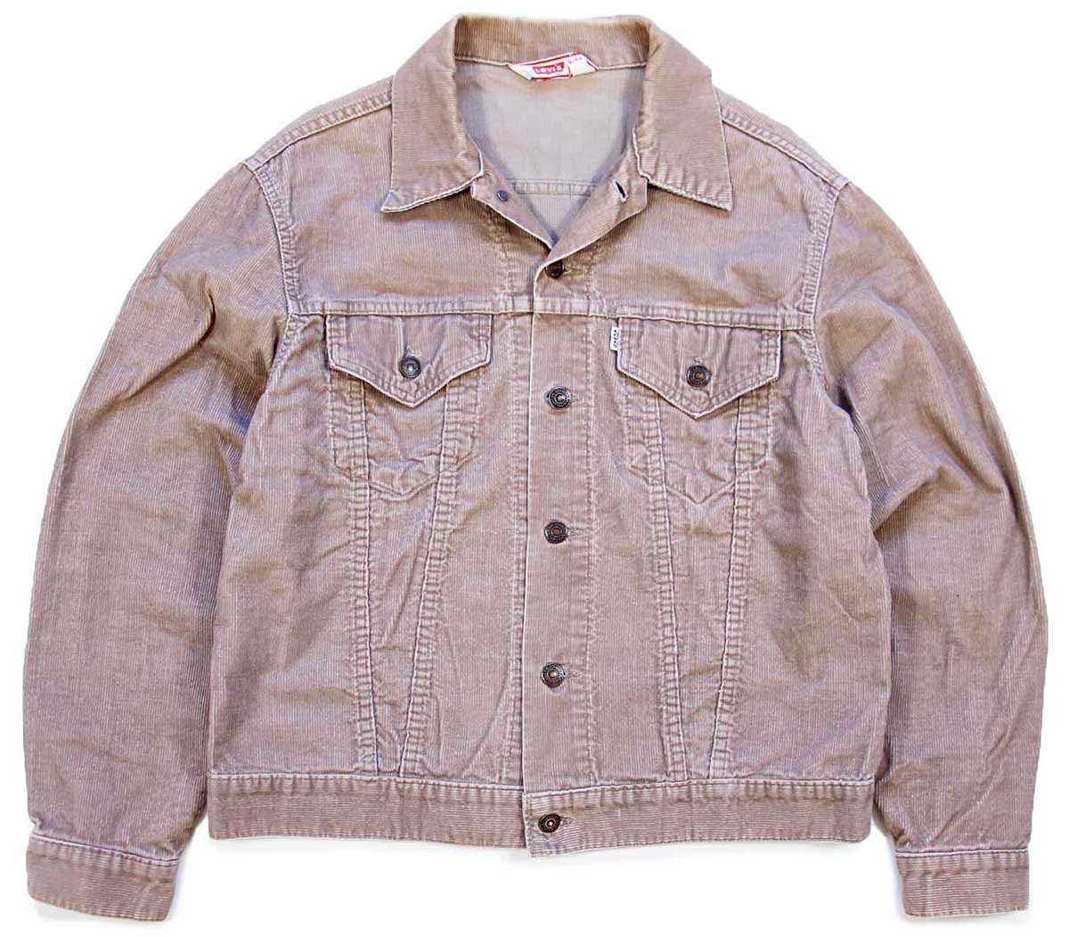 \u003cBR\u003e70s USA製 Levi\u0027sリーヴァイズジーンズ 70505 コール天上衣 赤銅色ベージュ 42【中古】