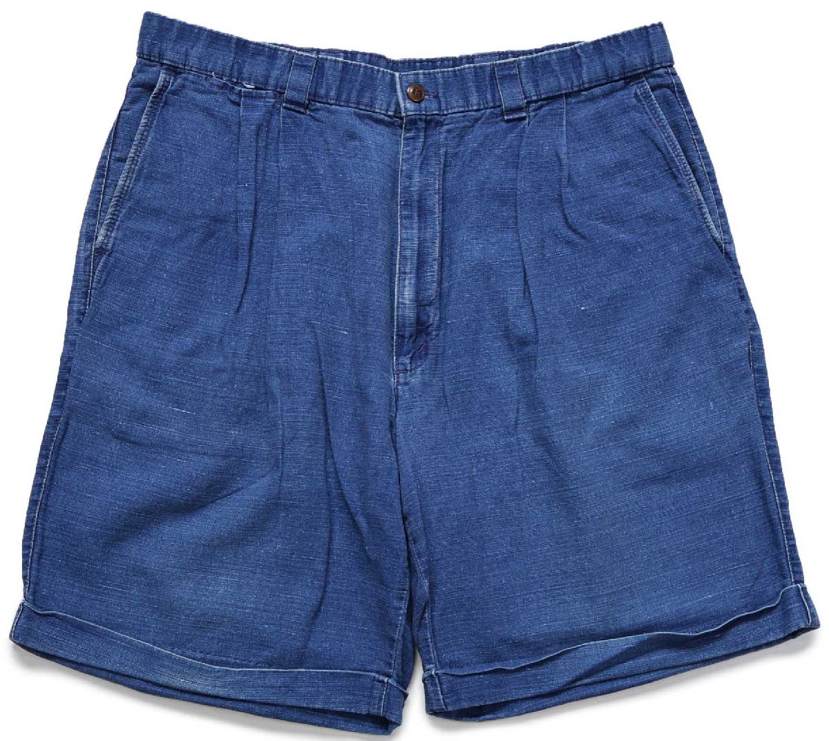 90s DOCKERSドッカーズ ツータック リネン混 ショートパンツ インディゴ W36★Levi'sリーバイス ショーツ 【中古】｜Used Clothing Sixpacjoe