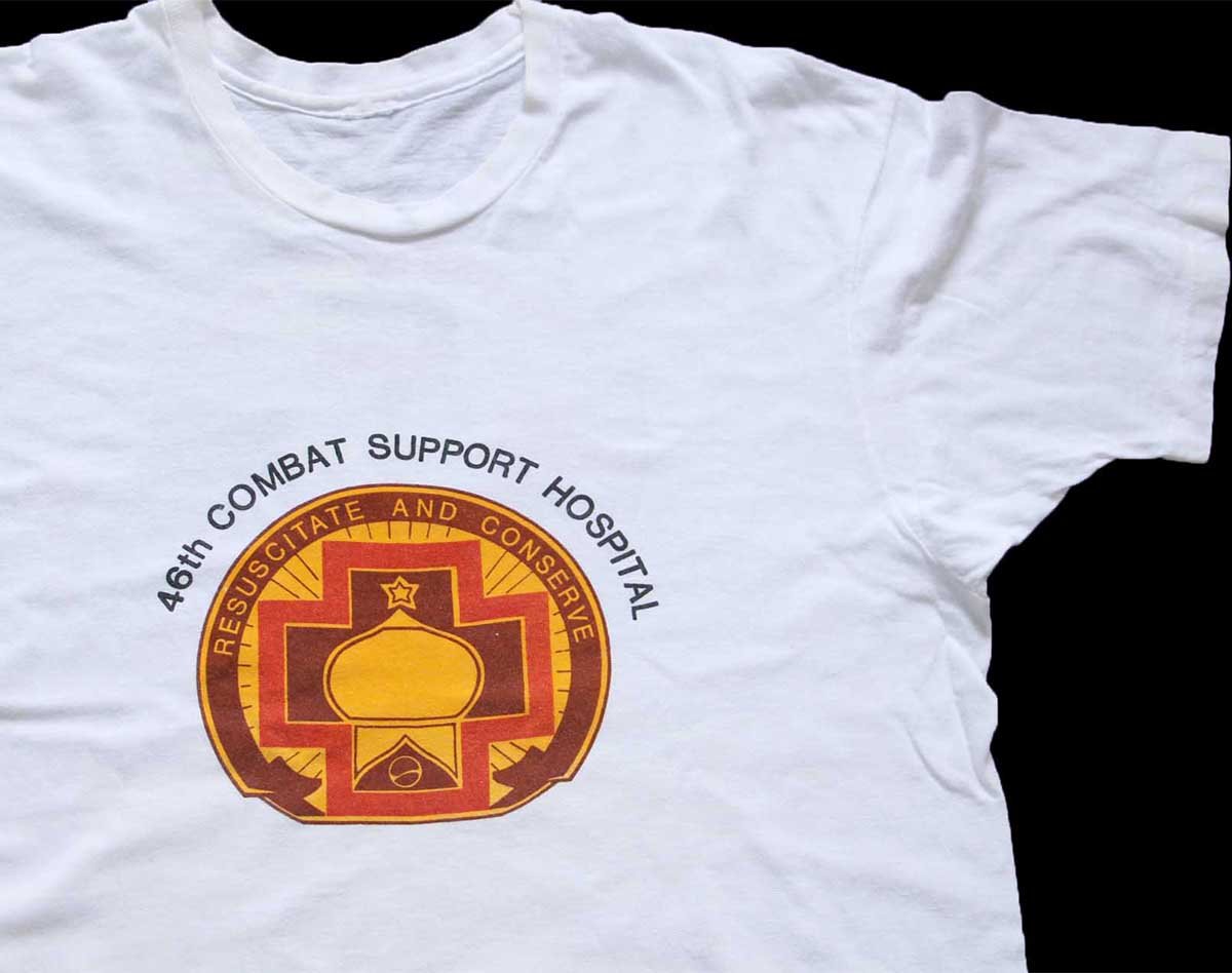 【楽天市場】90s 46th COMBAT SUPPORT HOSPITAL OPERATION DESERT STORM 両面 染み込み ...