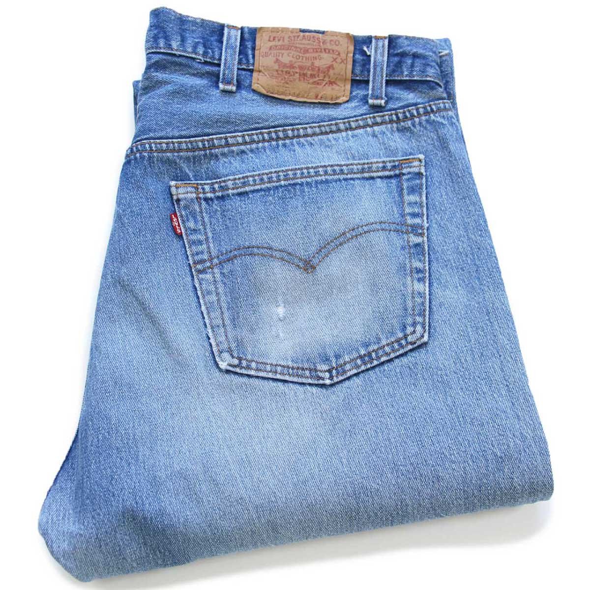 80s USA製 Levi'sリーバイス 501 ダメージ リペア デニムパンツ ヒゲ W40 L36★201【中古】｜Used Clothing Sixpacjoe