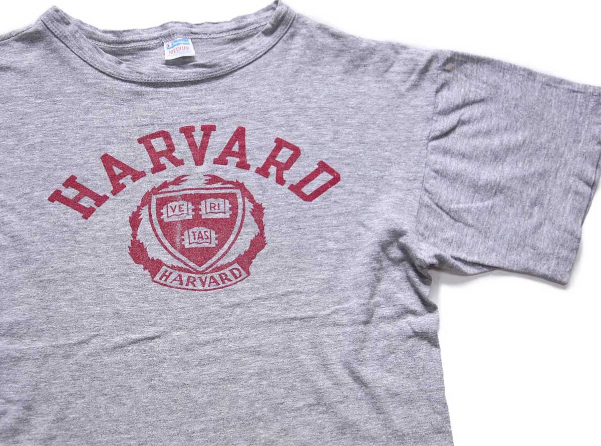 \u003cBR\u003e70s USA製 Championはやりっ子 HARVARD 88/12 プルオーバー 杢薄墨色 M【中古】
