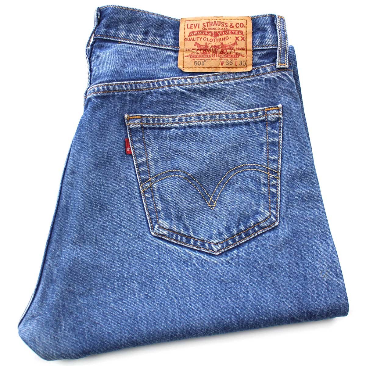 00s Levi'sリーバイス 501 ペンキ飛び デニムパンツ W36★SDP4362【中古】